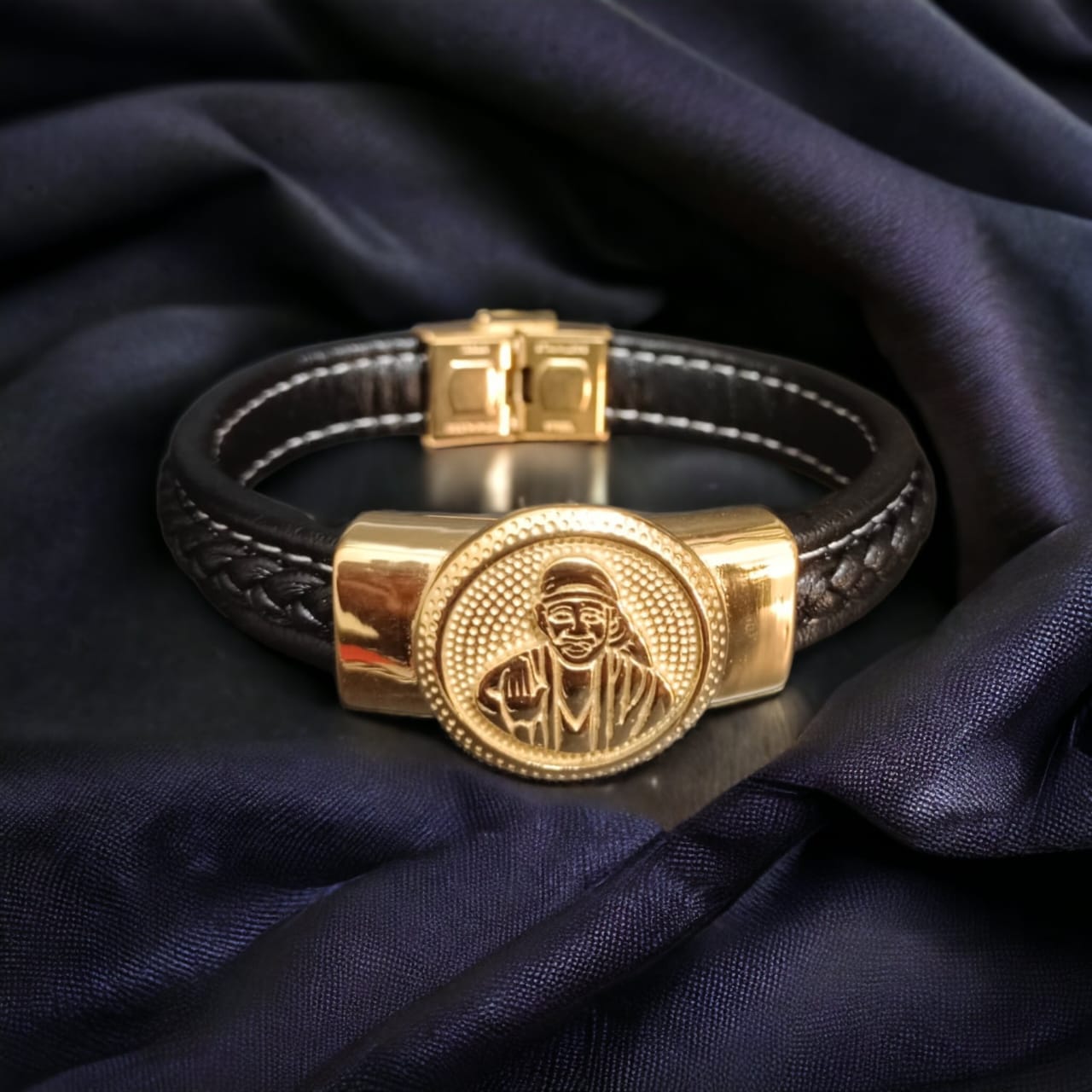 New Sai Baba Devotional Gold Bracelet For Men