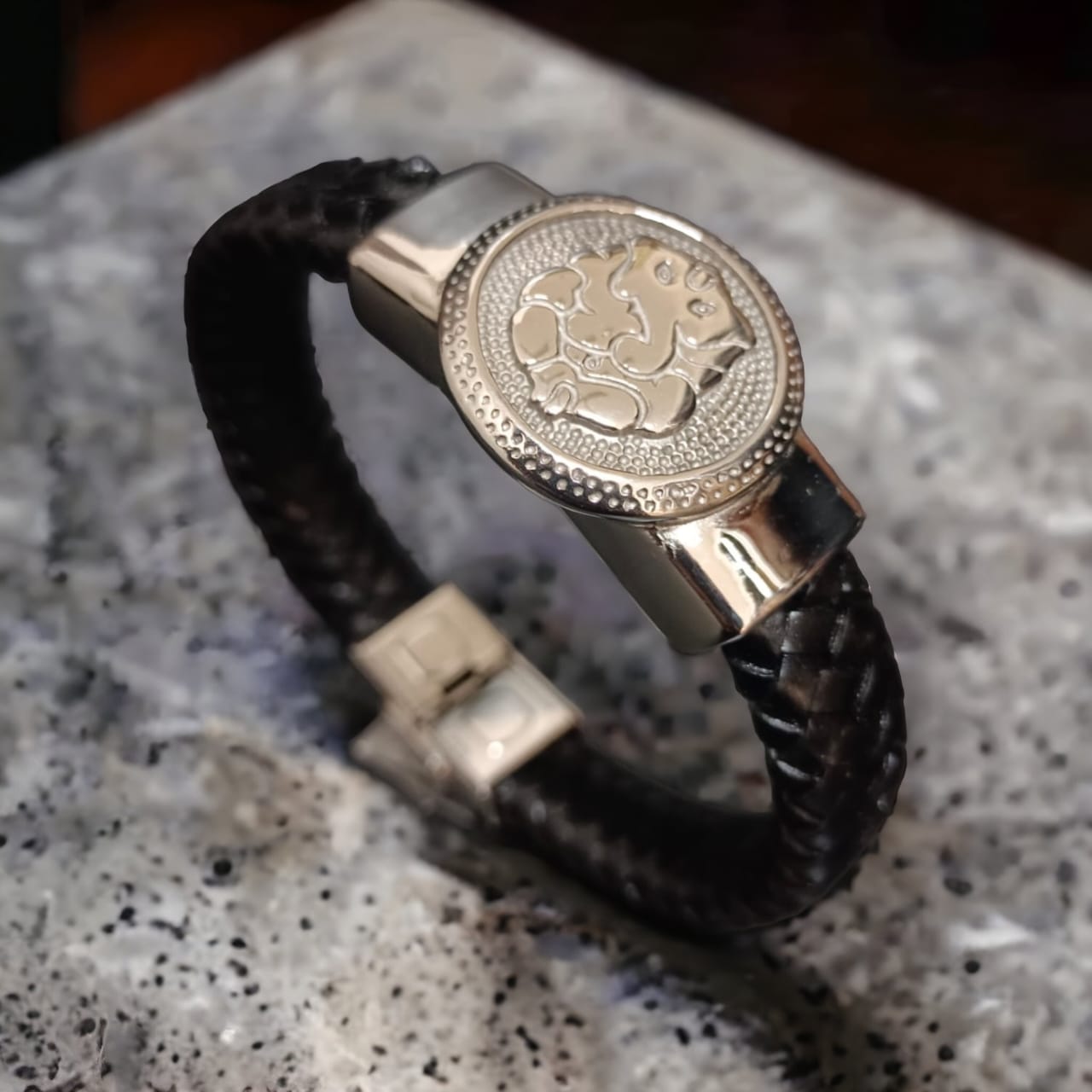 Shree Ganesh silver Bracelet For Men
