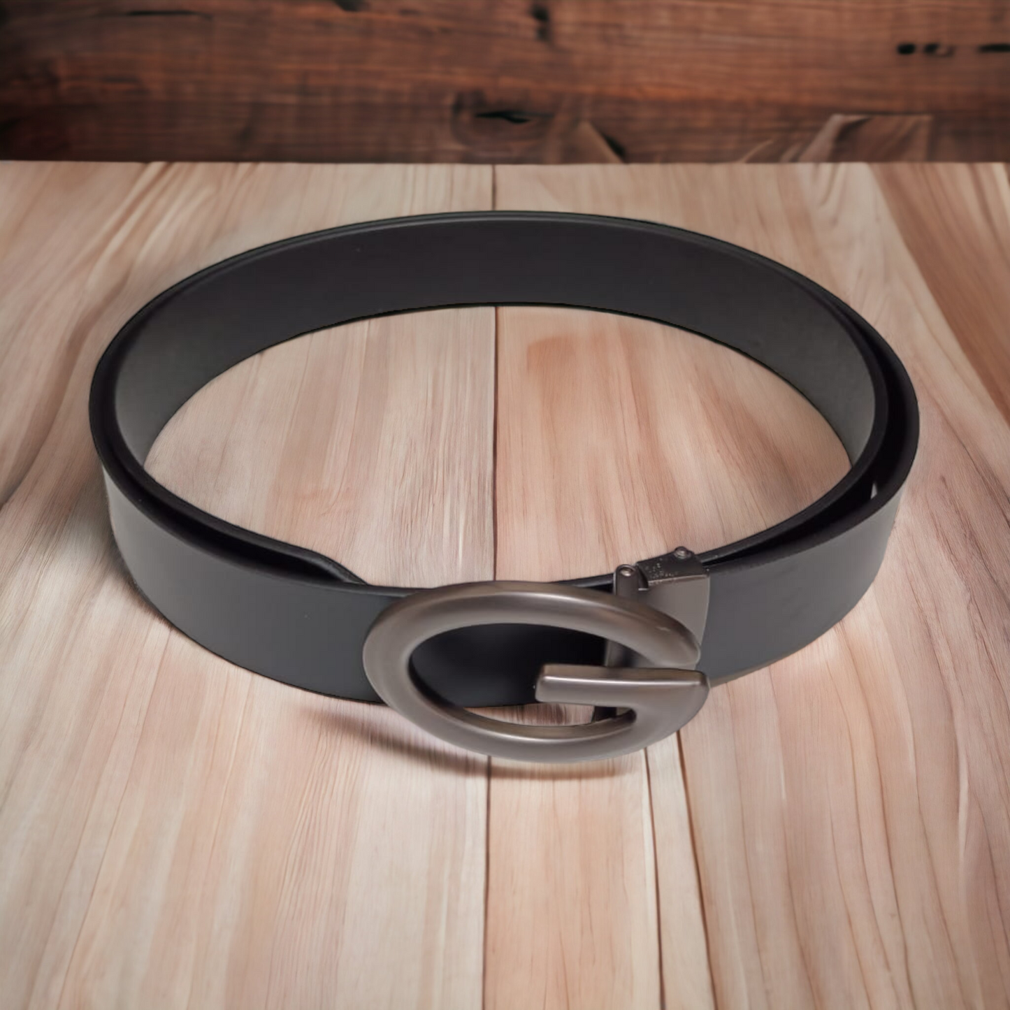 Men's Fashion Pin Buckle Black Belt Size (28-40) 35mm Belt