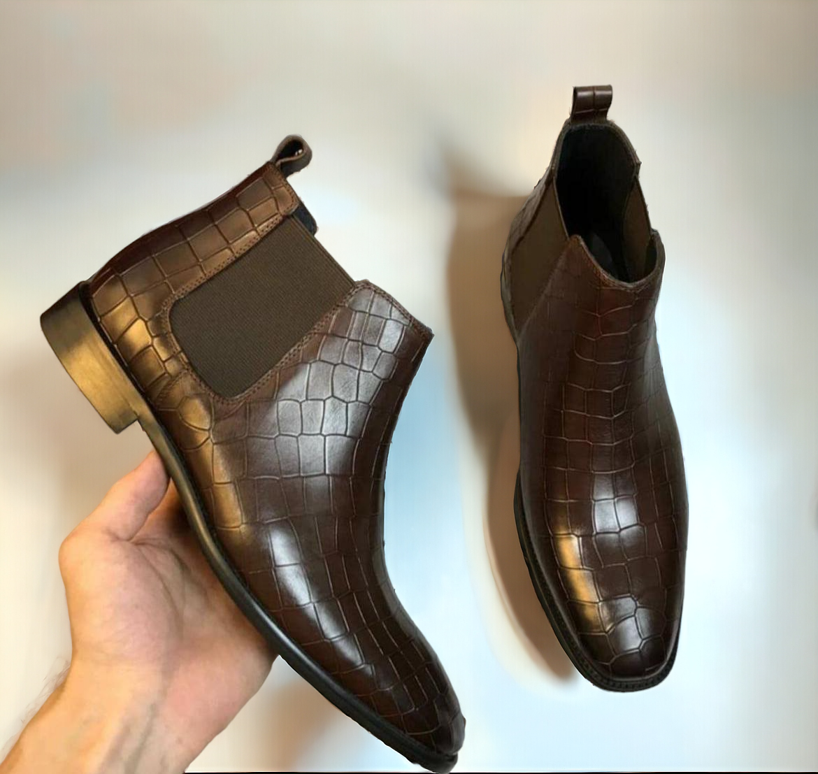 Sunglassesmart Faux Leather Crocs Chelsea Boots Perfect Fit for Every Occasion