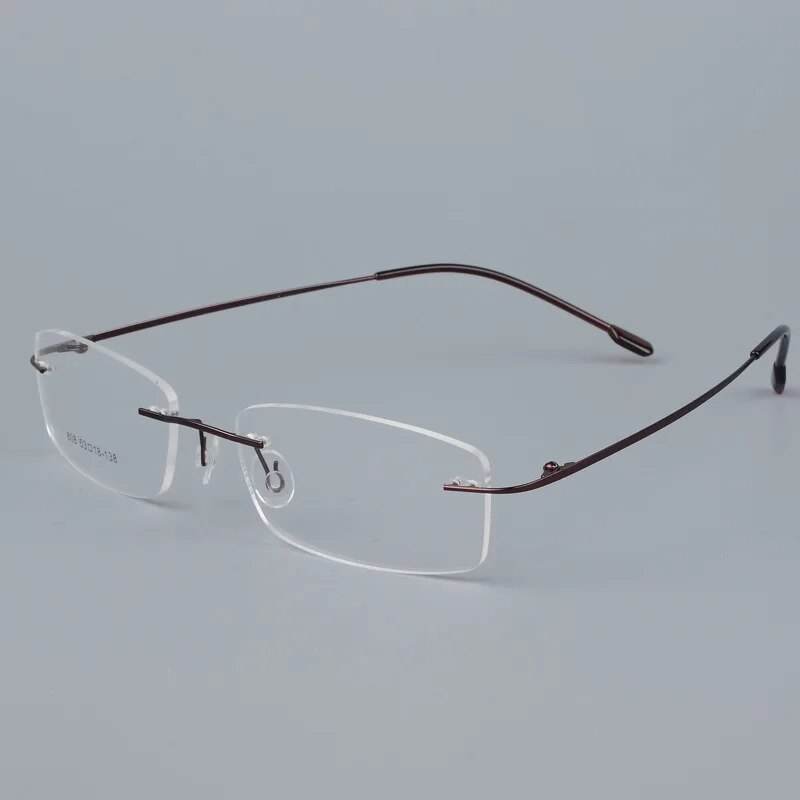 Titanium Alloy Rimless Glasses Frame for Men - SunglassesMart