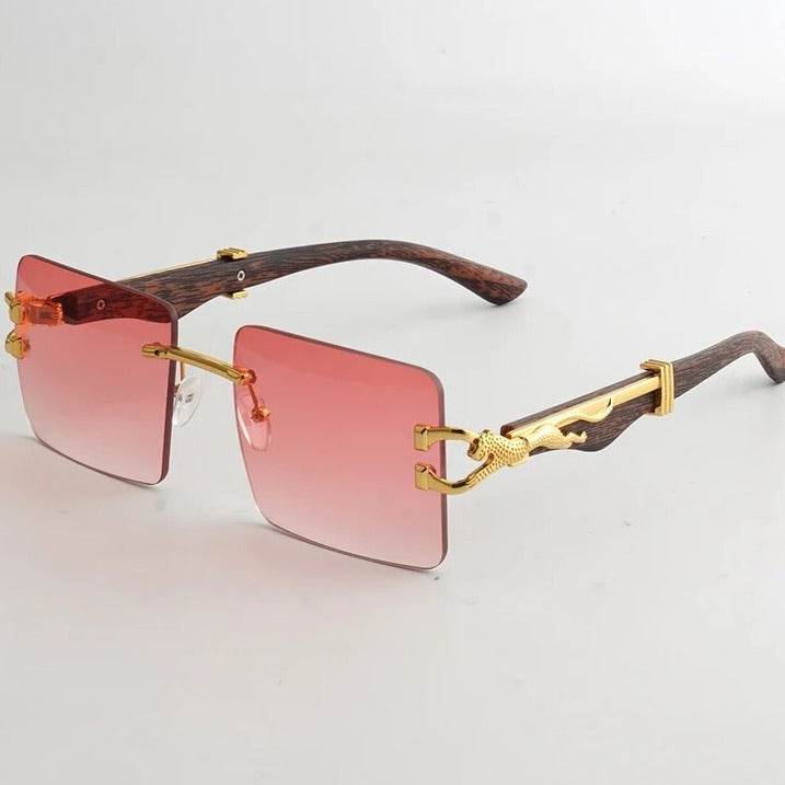 Vintage Square Rimless Sunglasses