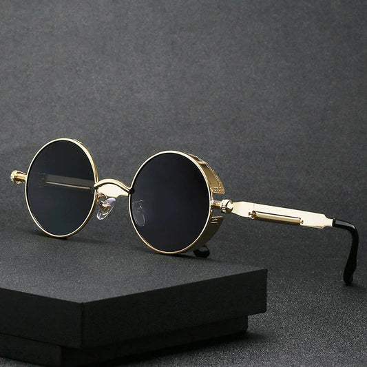 New Gothic Steampunk Round Sunglasses