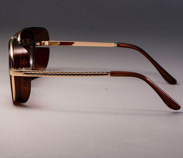 Classic Steampunk Rectangle Sunglasses - SunglassesMart