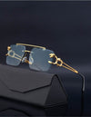 Steampunk Retro Rimless Sunglasses - SunglassesMart