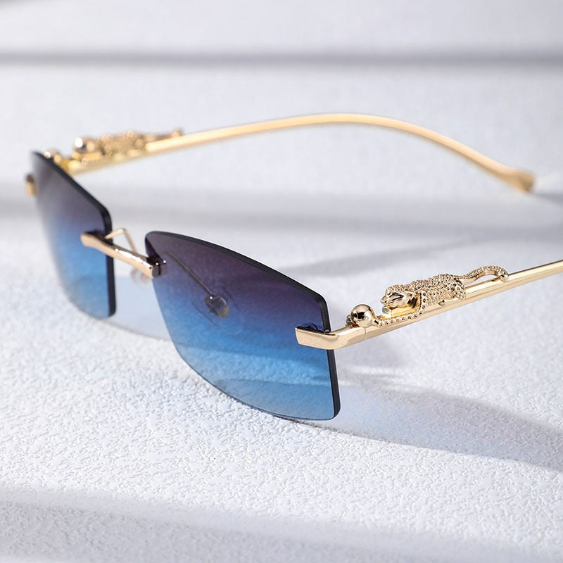 Buy Designer Rimless Rectangle Sunglasses For Women-SunglassesMart