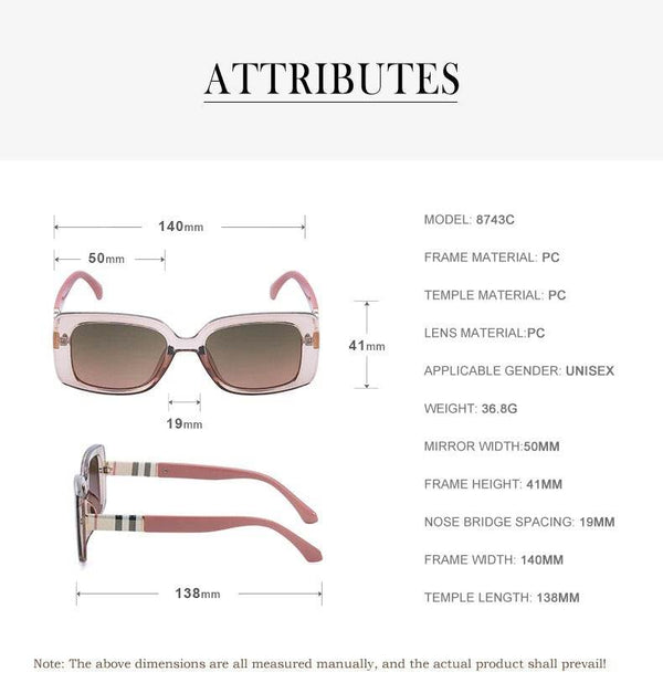 Classic Rectangle Sunglasses - SunglassesMart