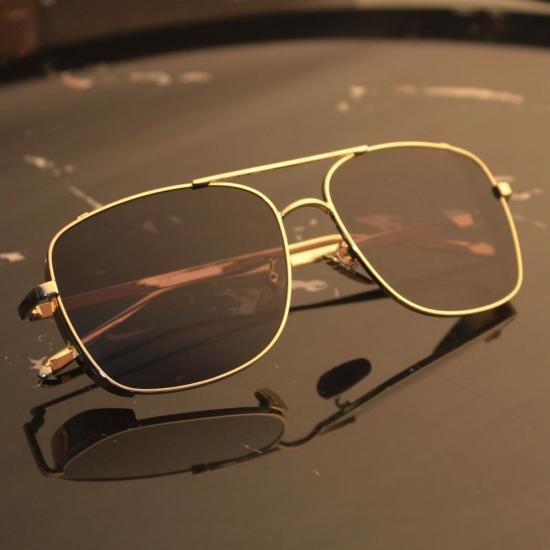 Funky Side Cap Golden Black Wayfarer Sunglasses-SunglassesMart Premium SunglassesMart
