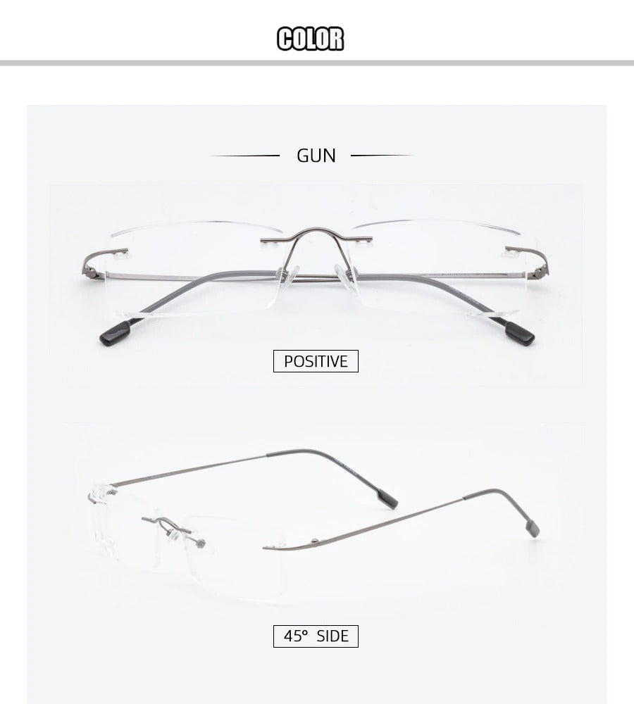 Titanium alloy glasses frame Rimless eyeglasses myopia Prescription eyeglasses men women myopia glasses reading glasses