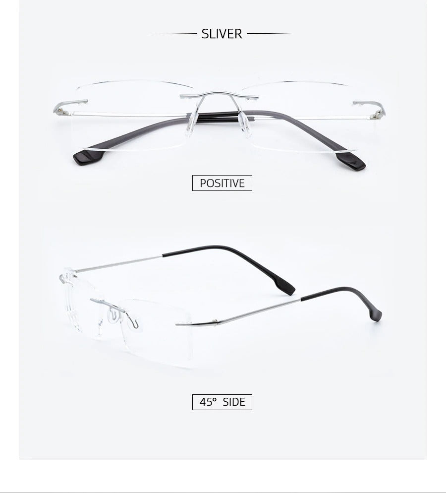 Titanium alloy glasses frame Rimless eyeglasses myopia Prescription eyeglasses men women myopia glasses reading glasses