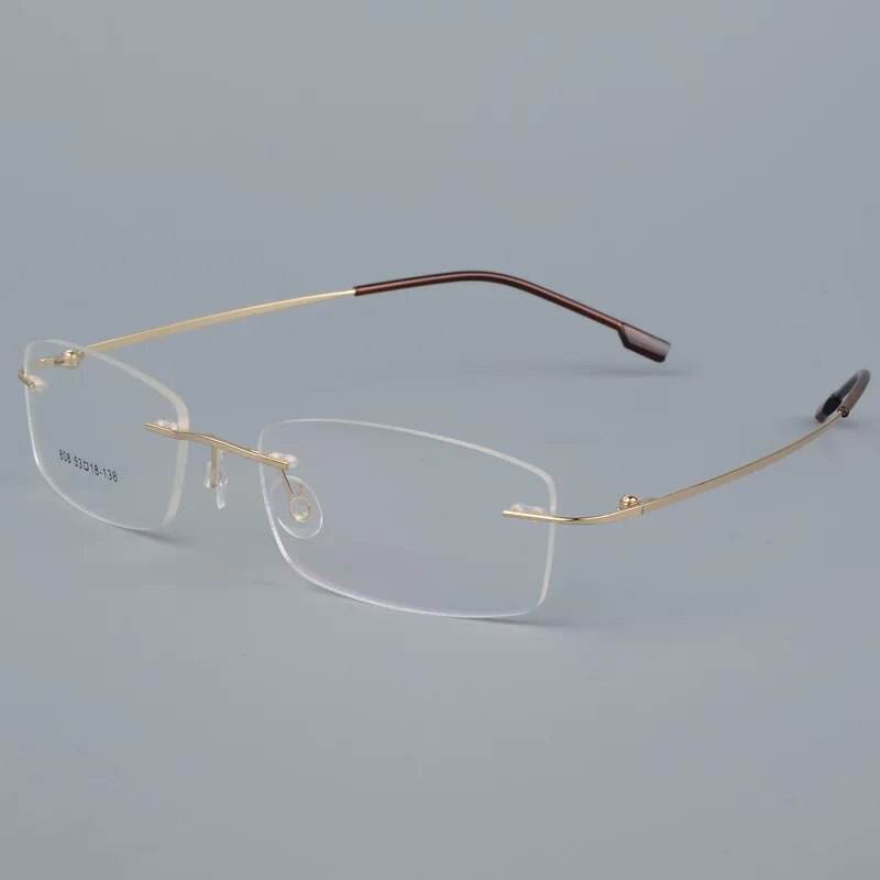 Titanium Alloy Rimless Glasses Frame for Men - SunglassesMart