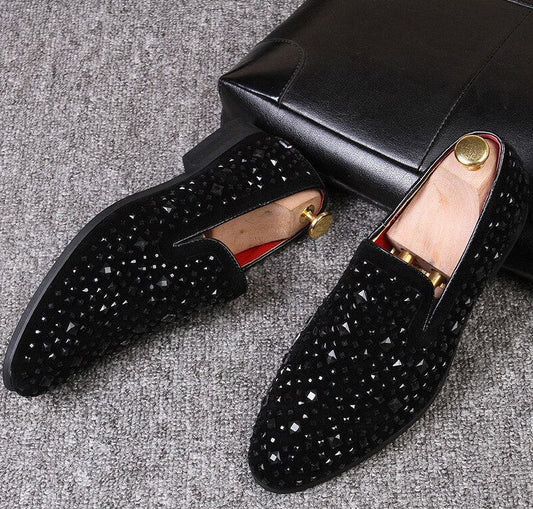 Black Spikes Luxury Men's Loafers
