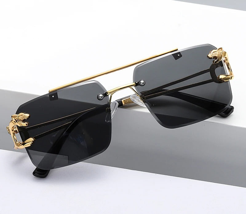 New Retro Rimless Steampunk Sunglasses