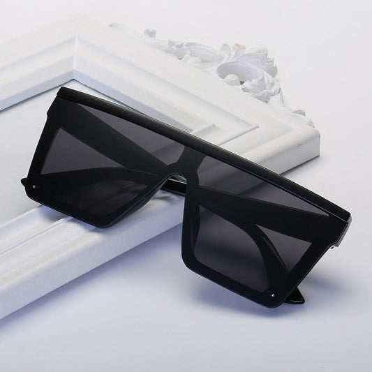 Vintage Black Square Oversized Sunglasses