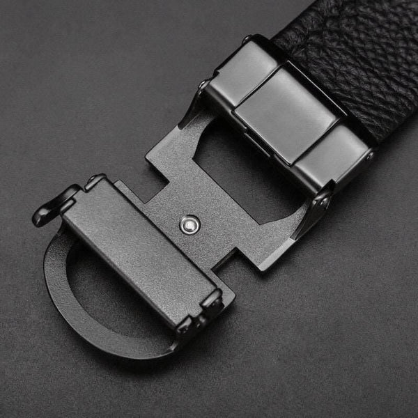 Designer Automatic Buckle Leather Belt - SunglassesMart