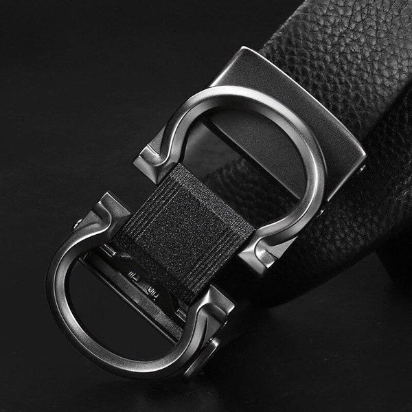 Designer Automatic Buckle Leather Belt - SunglassesMart