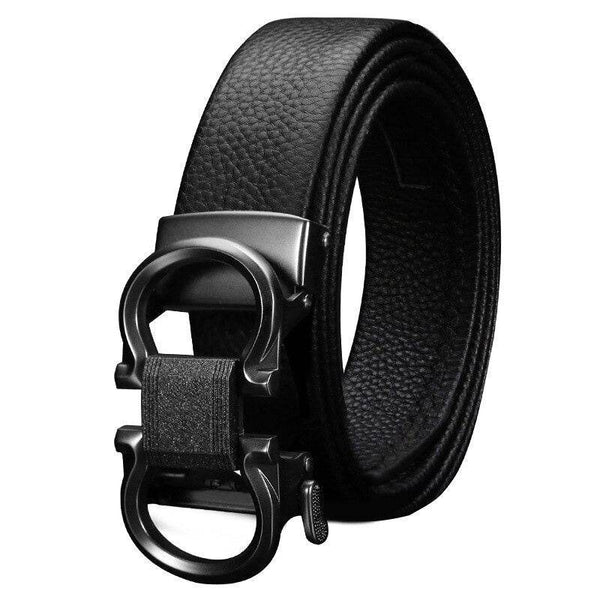 Designer Automatic Buckle Leather Belt - SunglassesMart