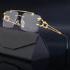 New Retro Rimless Steampunk Sunglasses - SunglassesMart