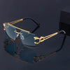 New Retro Rimless Steampunk Sunglasses - SunglassesMart