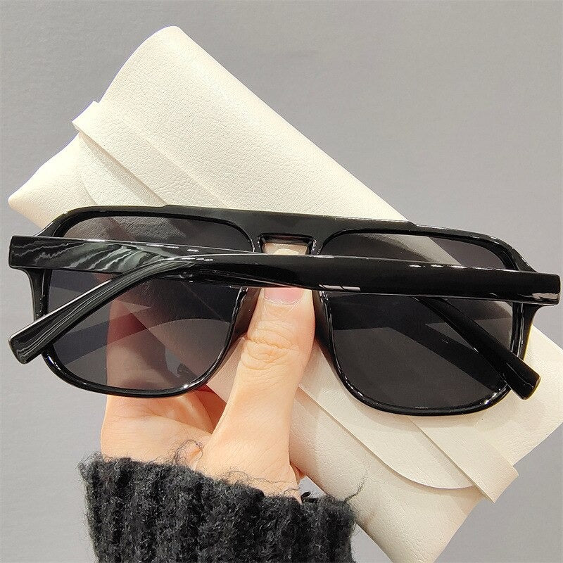 Oversize Black Square Sunglasses