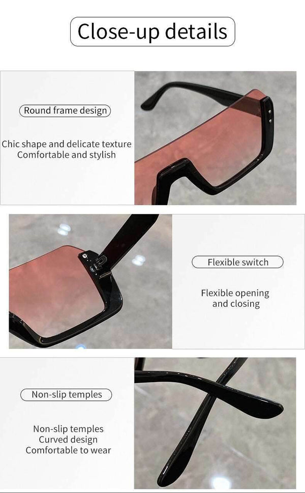 Oversize Semi Frame Sunglasses - SunglassesMart