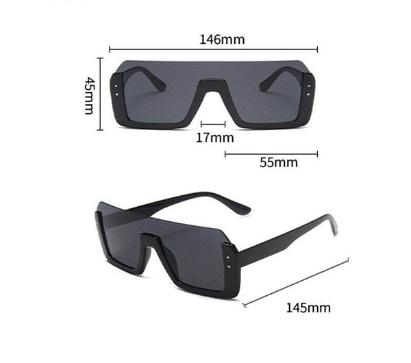 Oversize Semi Frame Sunglasses - SunglassesMart