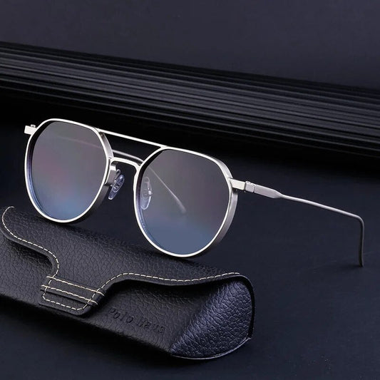 Vintage Metal Oval Sunglasses
