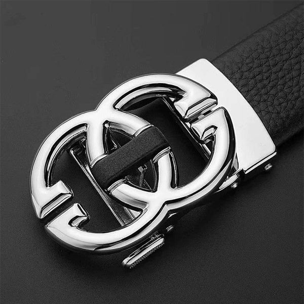 Alloy Buckle Leather Belt For Men - SunglassesMart