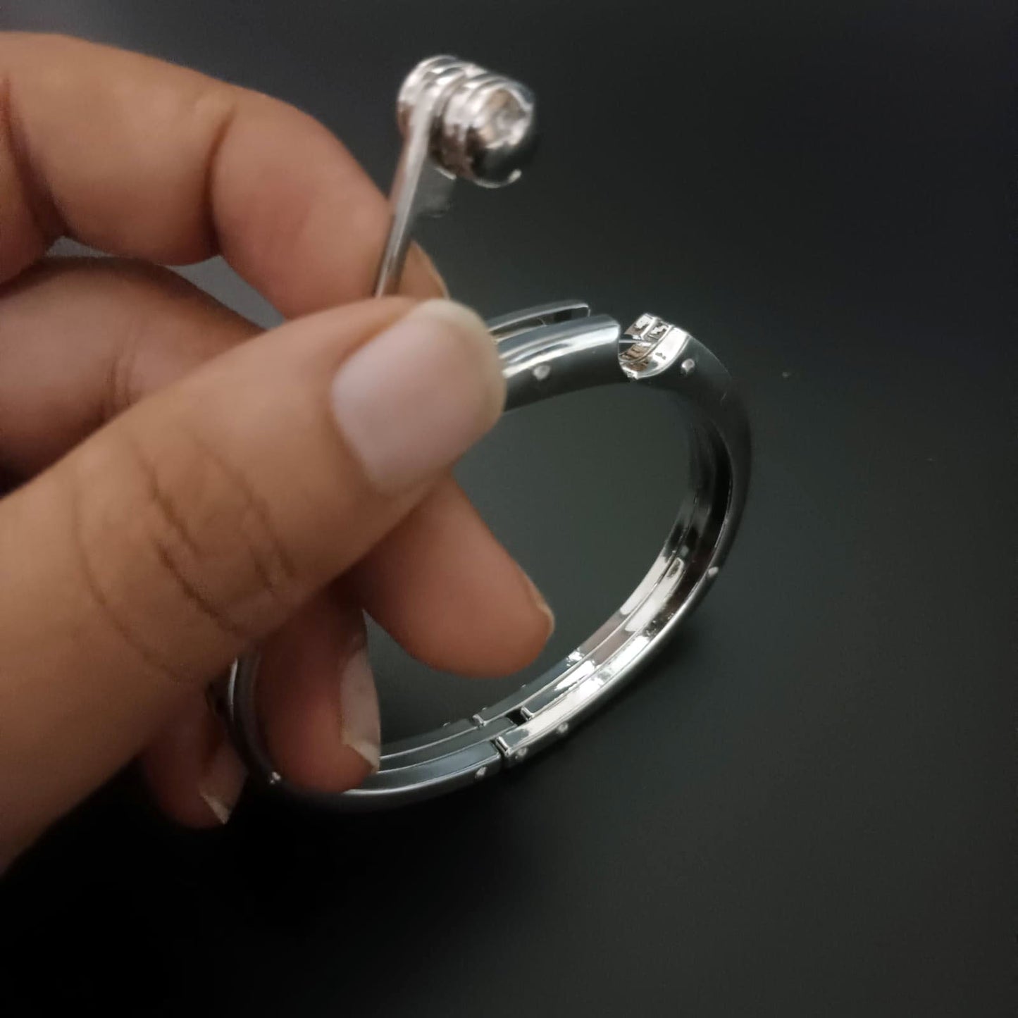New Silver Handcuff Bracelet For Men