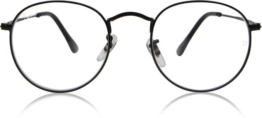 Round UV400 Black Eyeglasses