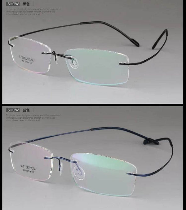 Titanium Unisex Rimless Optical Frame - SunglassesMart