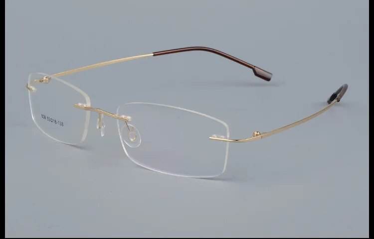 Titanium Alloy Rimless Glasses Frame for Men - SunglassesMart