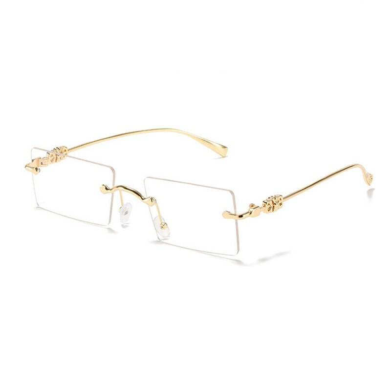 New Men's Rectangle Rimless Fashion Sunglasses - SunglassesMart