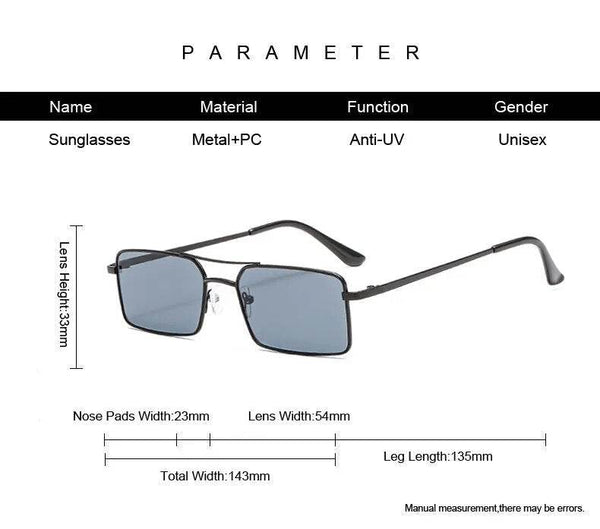 Classic Hot Small Rectangle Sunglasses - SunglassesMart